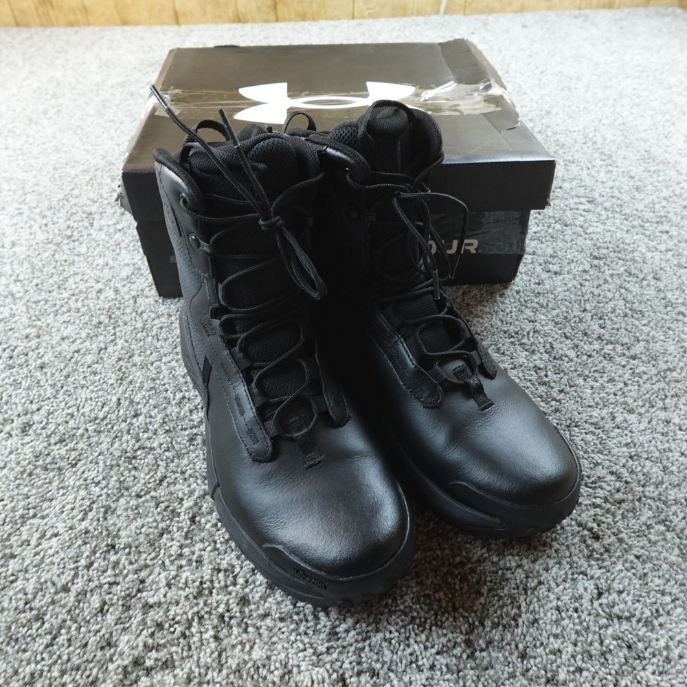 Under Armour‎ Boots Mens 10.5 Black UA Valsetz Zip Waterproof Tactical Combat